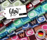 RESTSTÜCK 1,70m !!! - Bio Jacquard - Glow - rot/bordeaux/hellgrau - Glow Kollektion - Hamburger Liebe - Albstoffe